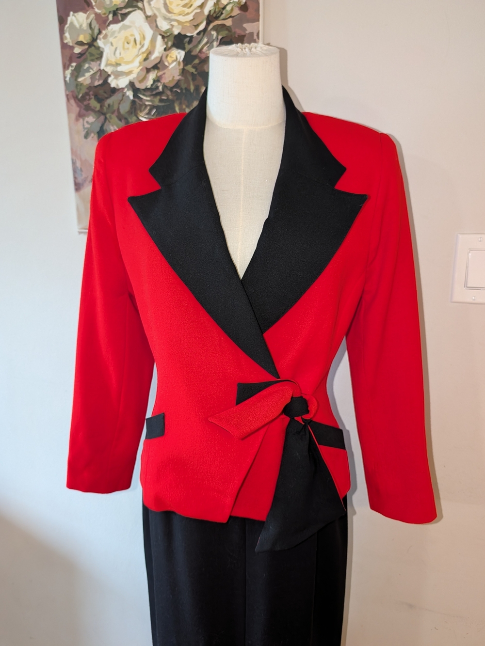 Vintage (80s/90s) Wool Wrap Style Blazer